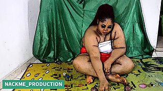 Witch Doctor Blowjob and Doggy Style Fucking with Big Ass Aunty