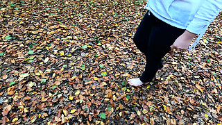 Topless and Barefeet Tit Punishment in the Woods