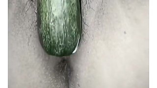 Cucumber Put In The Ass Of A Female Friend