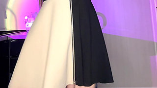 A busty sexy girl dances for her you