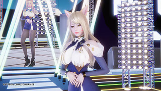 [mmd] T-ara - so Crazy Ahri Sexy Striptease League of Legends Uncensored Hentai
