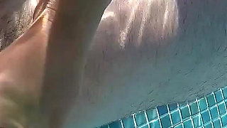Hot MILF with Buttplug in the Pool, Fucked, Big Cumshot
