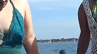 Exhibitionism on the Boat in Public with Paty Butt and Her Cousin Agatha Ludovino