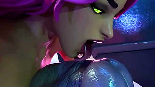 starfire vs raven-no-wm-fenderblender3d