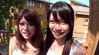 Hot threesome with two nasty Asian girls