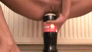 Just me riding a big bottle of Coke with my tight pussy