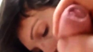 French Amateur Brunette Loves Cum in Her Mouth