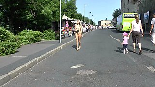Big ass amateur blonde fucking POV in public