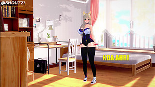 Ahri Kda From Lol Uses Her Feet and Shows You That She Dominates You by Making You Like an Amazon!