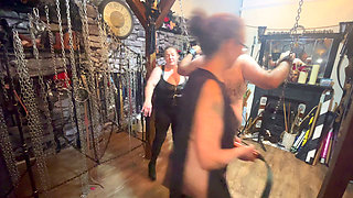 Part 2:- Domina Satana punishes Booboo in a CBT clamp with BlackBerryMILF