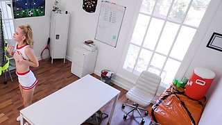 CaughtMyCoach-Cheerleader Doesnt Want To Wear Panties