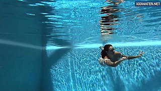 Puzan Bruhova fat teen in the pool