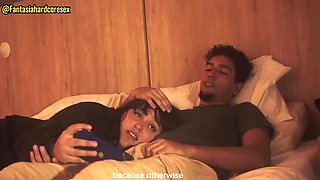 Step Sister Lets Me Face Fuck Her Throat - Almost Caught Blowjob & Facial