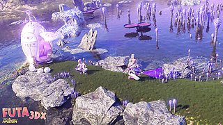 Lissome Alien's big cock scene