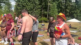 Lesbian Outdoor Orgy on Stage - Fuck-A-Palooza Festival Squirting Show