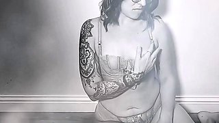 Amateur striptease and Solo masturbation