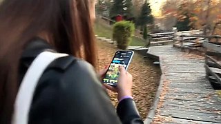 Laura Quest Public Outdoor Fuck Adventure Part 2 - Blowjob & Cum Swallowing in Risky Sex Scenes