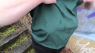 Busty Girl Slapped Hard - Outdoor BDSM & Public Sex