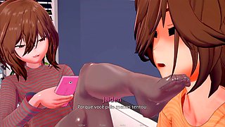 Hot teenage girl, huge cumshot, cute femboy