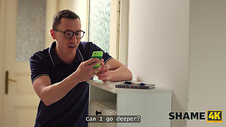 SHAME4K. Fucked the blonde so hard her tits were bouncing like crazy