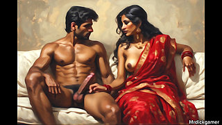 Desi aunty with her husband, hot aunty sucking dick and taking dick from behind hd video