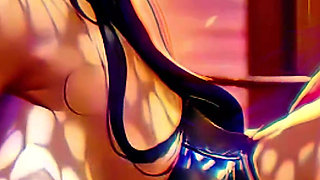 (4K) AI 3D Animated Porn – Goth Latina Baddie Worships Big White Cock (Interracial ASMR) - AI Visuals X