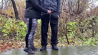 My Stepmom Takes Control of My Dick Outdoors