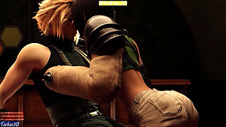 Final Fantasy VII FF7 - Cloud X Yuffie WM (Sound) By Teehee3D Animation 3D Hentai