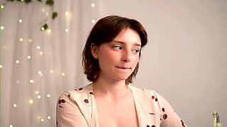 Chubby Brunette Big Boobs Dildo Masturbation