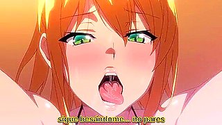 He touches the student council president's sister's anus and thrusts it in, cumming inside her.