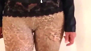 Grandma Is Sexy in Her Leopard Leggings