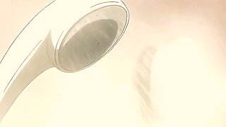 Busty anime brunette enjoys wild outdoor pleasure in the forest