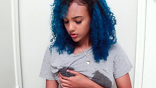ariana simon wet milky t shirt lactation