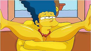 The Simpsons Parody: Marge And Neds Sinful Encounte With Marge Simpson And Car Toon