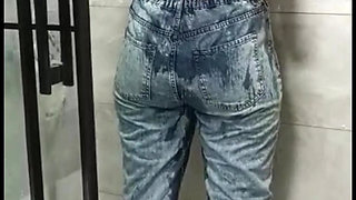 Dressing in clothes in the shower should squirt