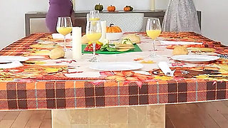 You Won't Be Ungrateful Anymore if Your Thanksgiving Dinner Is Your Stepmoms' Pussies