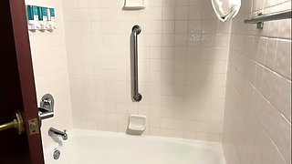 Big Tits Tranny Jerking her Big Hard Cock