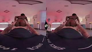 Ebony ft. Vr: Blowjob, Doggy  Cowgirl VR Porn