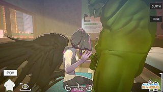 Ava enjoys riding on top in hot massage session - Erotic hentai adventure