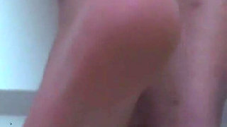 Licking and worship of her soles and flip-flops