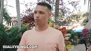 Anissa Kate gives her daughter-in-law Lacy Tate some eating cock lessons before joining for a 3some - reality kings