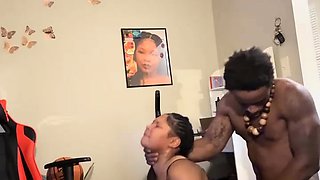 Curvy ebony slut get load of cum after hard BBC pounding liv