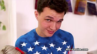 Memorial Day fourway with bikini girlfriends