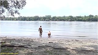 Stepson Fucks Stepmom On Public Beach