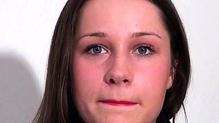 Busty brunette solo masturbation