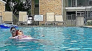BBW Nurse Vicki Play Time in the Pool with Handsome Harry