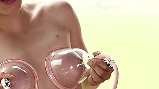 The Exposure Punishment Slave Mila's Collaring and Humiliation, as Pure Lucie Flogs Her Bare Bottom and Pumps Her Tits
