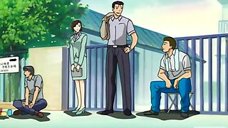 Hentai red-haired teen fucked hard by a dark ugly bus driver