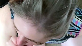 Sexy Slut Gives A Big Cock A Blowjob In The Car