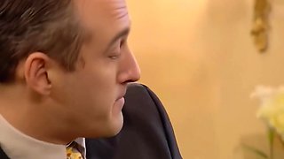 Monica Sweetheart's Office Threesome Explodes with Vintage Heat